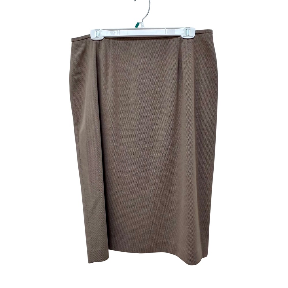 Women Size‎ 16 Taupe Textured Pencil Skirt Lined Professional Officewear NWT